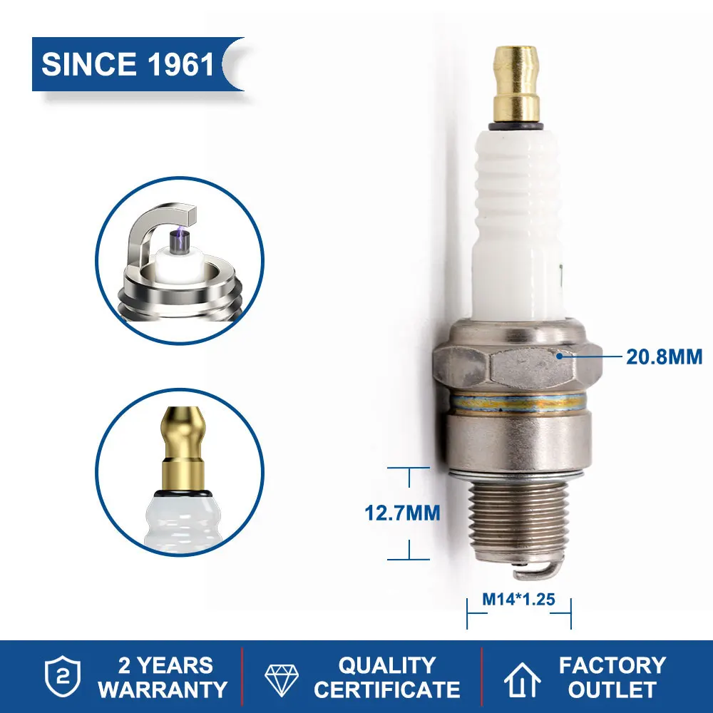 China Original Spark Plug TORCH E7C Replace for Candle B6HS B7HS Champion L82C L78C  4093 Denso W22FS-U BERU 14Z-3CU