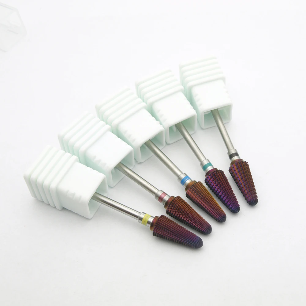 Easy Nail Purple Carbide Carbide Nail Drill Bit Tungsten Milling Cutter for Eletric Manicure Drills Machine Cuticle Clean Fi