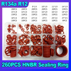 HNBR Rubber Red R134a R12 Zestaw uszczelek O-Ring Zestaw asortymentowy do samochodowego układu klimatyzacji samochodowej