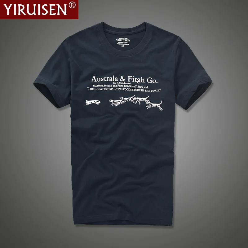 Mens T Shirt Fashion 2023 Top Quality 100% Soft Cotton Print T Shirt Men YiRuiSen Brand Summer Clothing Top Tees Tshirt