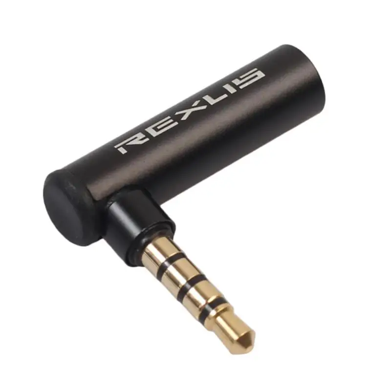 New 3.5mm Male-to-female 90 Degree Turn Headphone Microphone Audio Adapter Suitable for Android phone PC xlr Connector