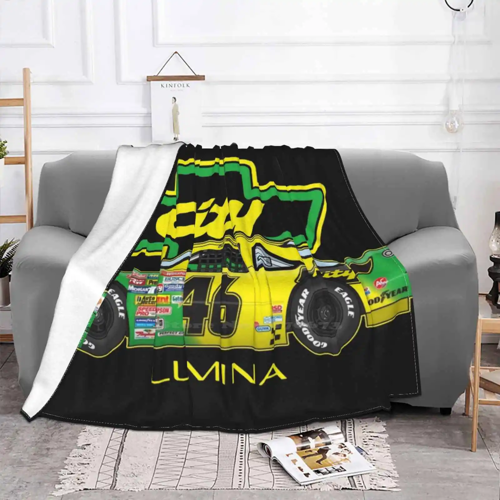 #46 City Days Of Thunder Illustration Best Selling Room Household Flannel Blanket 46 Rowdy Burns Days Of Thunder Movie Movie