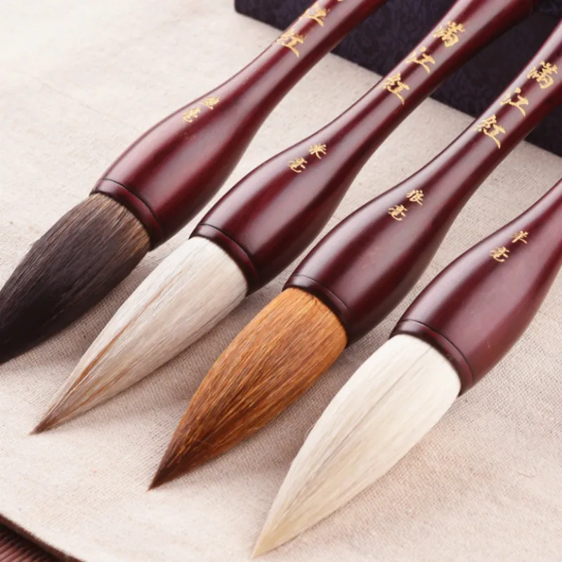 

Wolf Hair Calligraphy Brush Oversized Hopper-shaped Brush Pen Weasel Woolen Bear Hairs Brush Couplets Writing Painting Art Brush