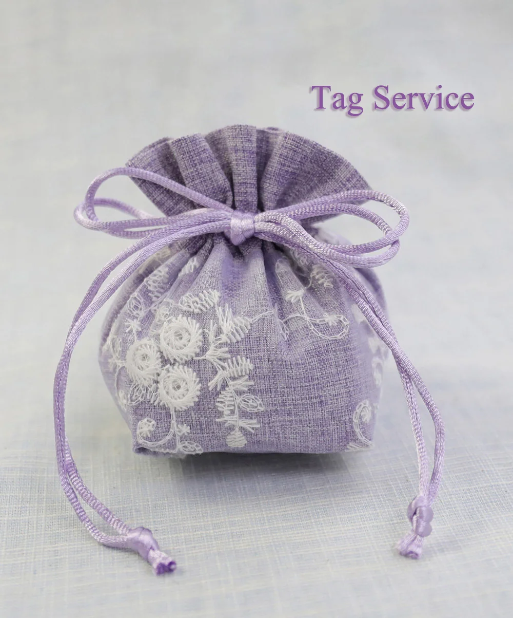 

Gift Lace Drawstring Romantic Wedding Pouch 7x9.5cm Chocolate Candy Gift Bag Elegant Jewlery Fine Lace Precisely Exquisite Bag