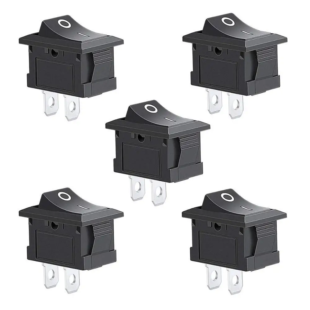 5pcs 2 Pin Snap-in On/off Position Snap Boat Rocker Switch 12v/110v/250v Ot8g