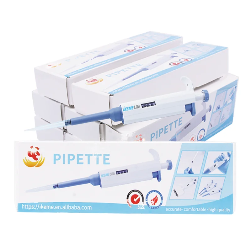 IKEME Laboratuvar Pipeti 0.1-10ml Pipeta Tek Kanallı Manuel Ayarlanabilir Dijital Mikropipet Laboratuvar Ekipmanları Pipetler