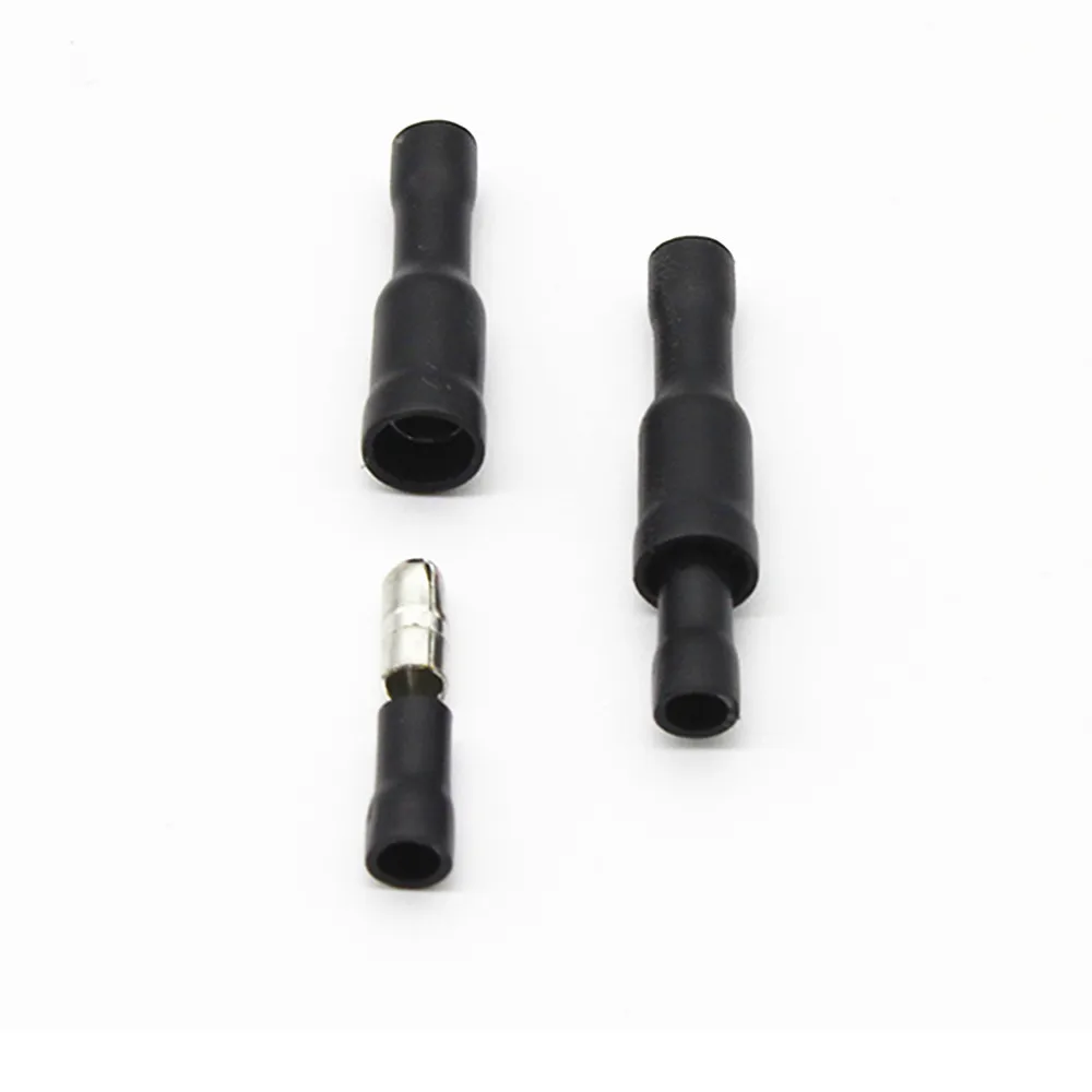 Hot 20pcs Black Male Female Bullet Connector Insulating Joint Crimp Terminals Wiring Cable Eletric Plug Adapter FRD MPD