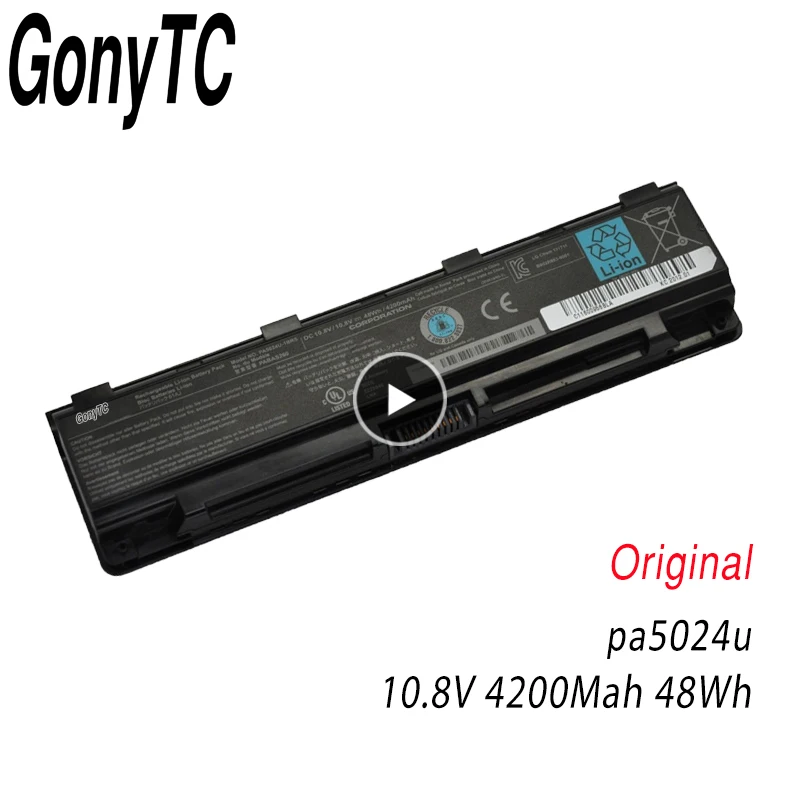 PA5024U Original Laptop Battery For Toshiba Satellite C800 C850 C870 L800 L830 L850 L855 L870 PA5023U PA5024U-1BRS PABAS260