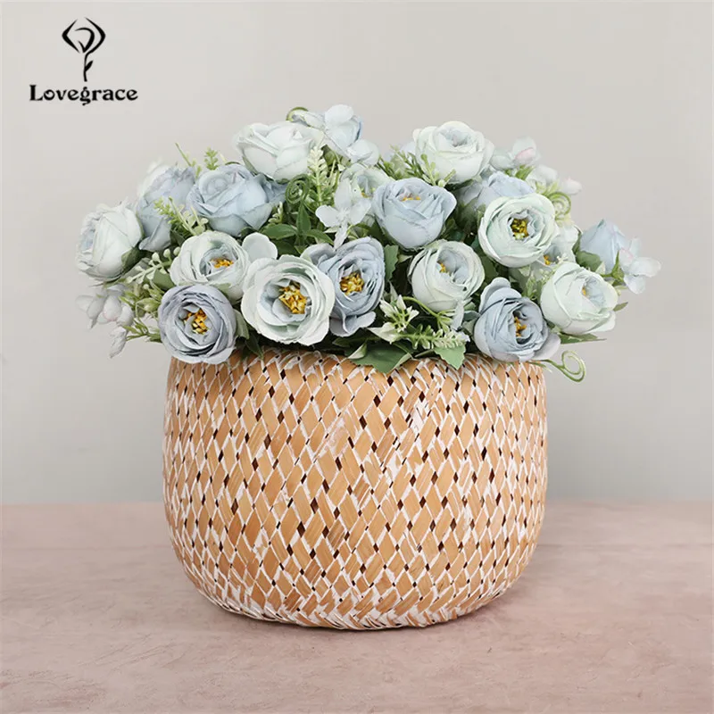 Lovegrace Kleinen Bund Künstliche Blume 5 Gabeln Seide Rose Mini Bouquet Hochzeit Mädchen Hält Blume Gefälschte Rose Hochzeit Home Decor