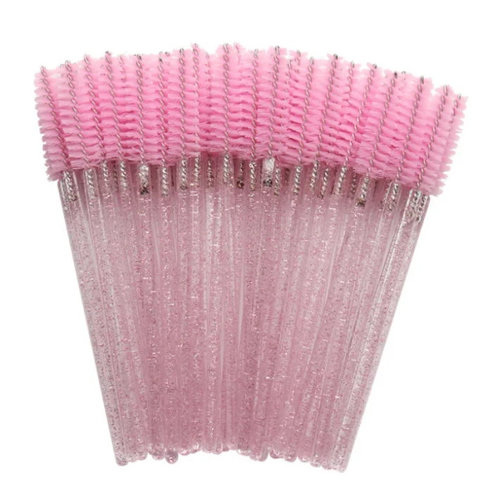 50pcs Disposable colorful eyelash brushes Spiral eyelashes Mascara brush stick Applicator makeup tools