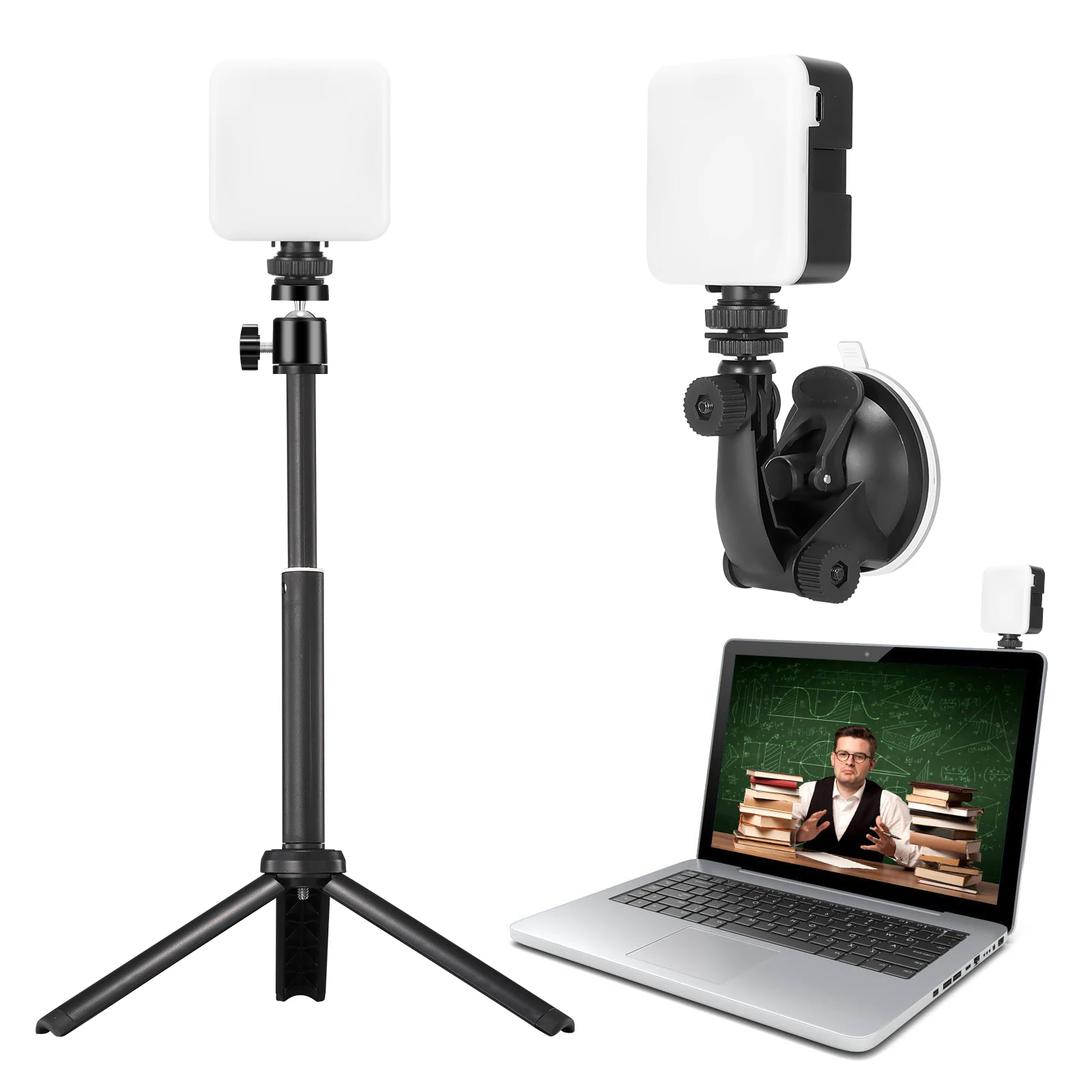 

RGB Atmosphere lamp LED Video Light Camera light 3200-6500k16 to 45.5cm adjustable light stand tripod Notebook Computer Trottel