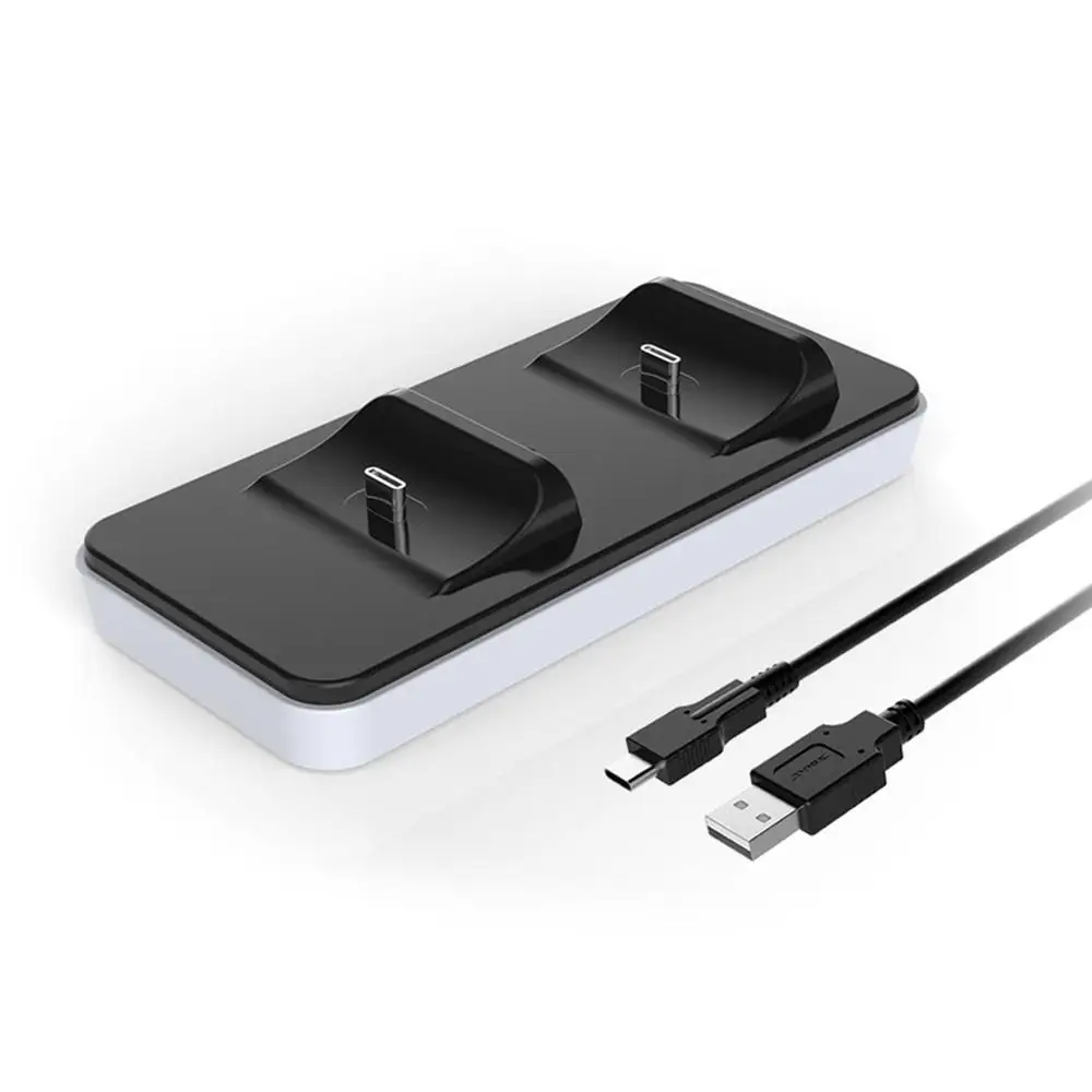 Dobe المزدوج تحكم جهاز شحن قاعدة حامل حامل مقبض شاحن ل PS5 غمبد ل DualSense وحدة تحكم لاسلكية (TP5-0504)