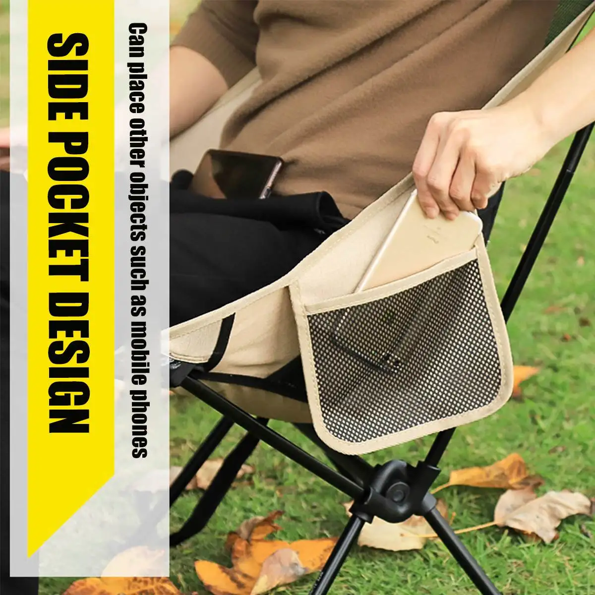 กระเป๋าเดินทาง Ultralight พับเก้าอี้ Superhard 120กก.โหลดเก้าอี้กลางแจ้งแบบพกพาชายหาดเดินป่าปิกนิกที่นั...
