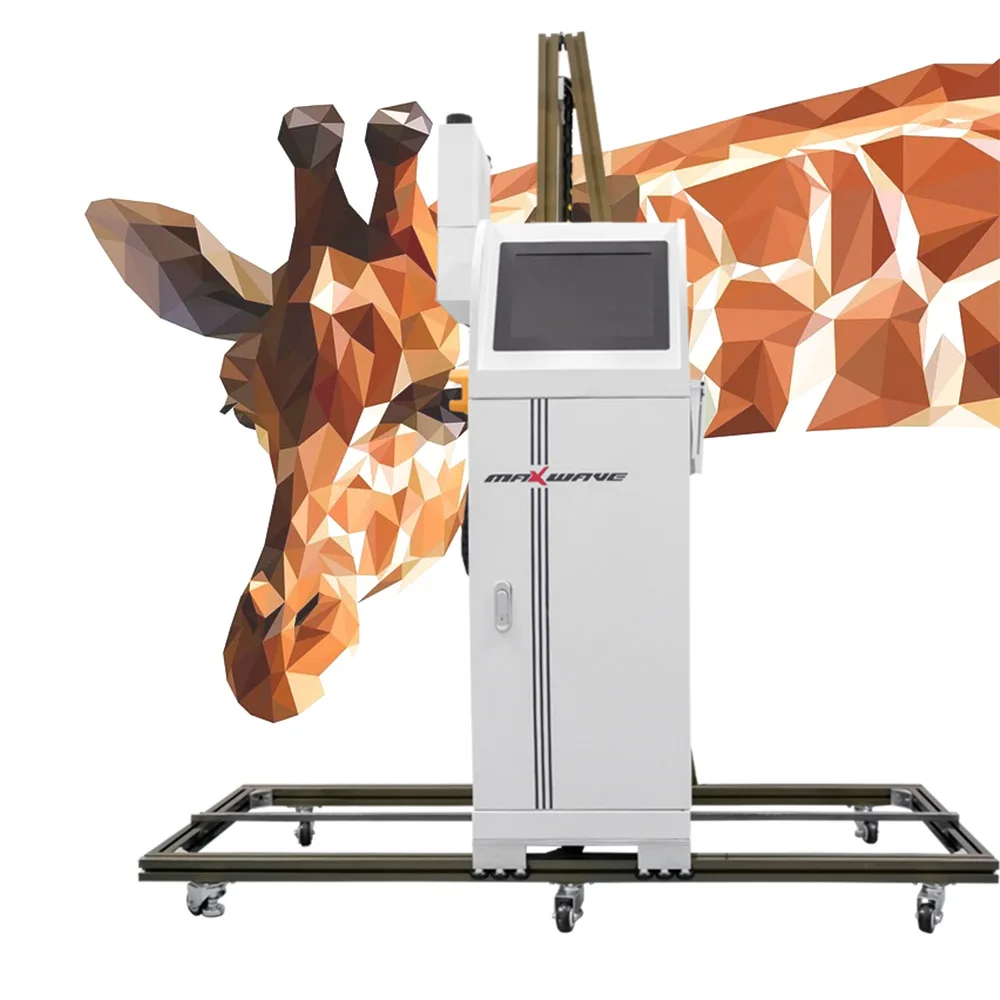MAXWAVE Industrial Digital Photo 3D Embossing Effect Wide Format Printing Wall Printer Direct Image Printing Machine Price