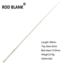 Rod Blank 1.6M Solid Glass Fiber Rod Blank 26.4-39.6Lb Boat Fishing Rod Building Blank Component Repair pole No.6