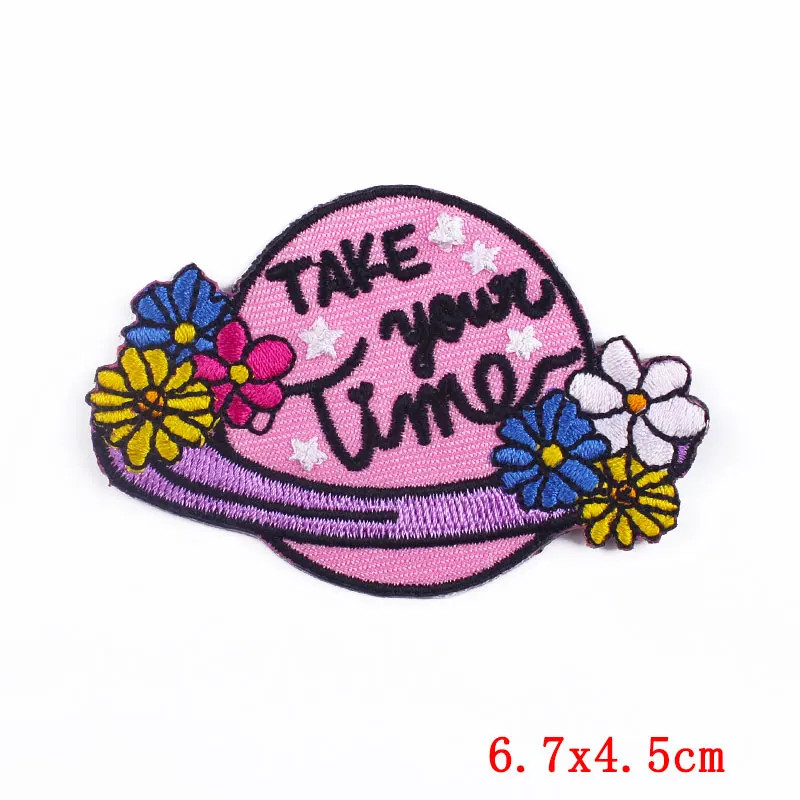 Cartoon Stripe Patch Crystal Embroidered Patches For Clothing Letter Embroidery Patch Iron On Patches For Clothes Diy Appliques