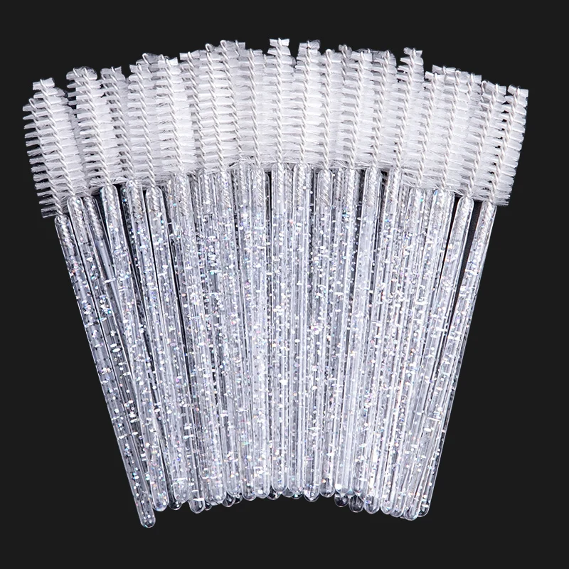 Crystal Eyelashes Brush Comb 50/300Pcs Eye Lashes Extension Mascara Wands Makeup Professional Makeup Beauty Tool