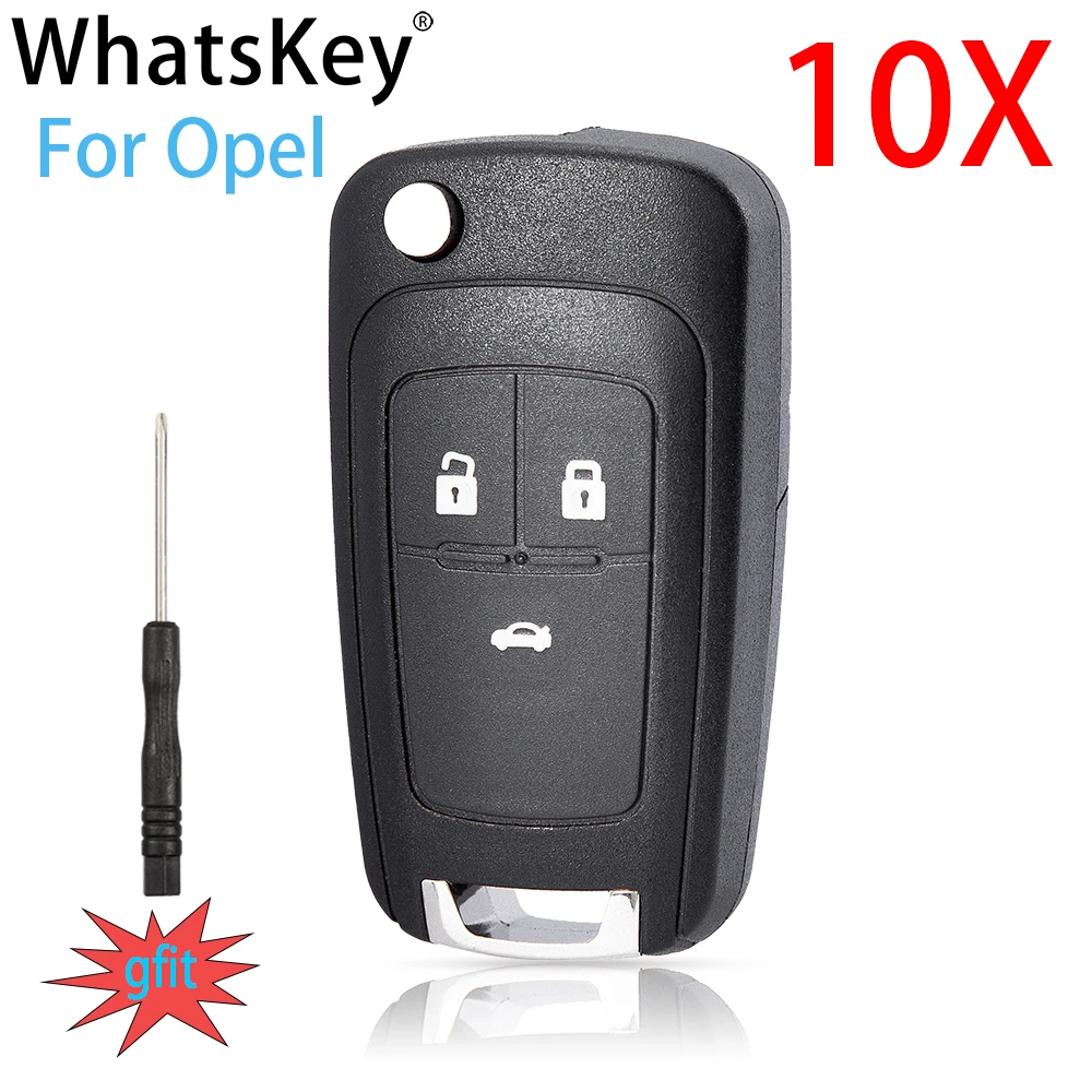 

10Pcs/Lot 2 Buttons Folding Car Key Shell Remote Key Fob Case For Opel Vauxhall Astra H Insignia J Vectra C Corsa D Zafira G