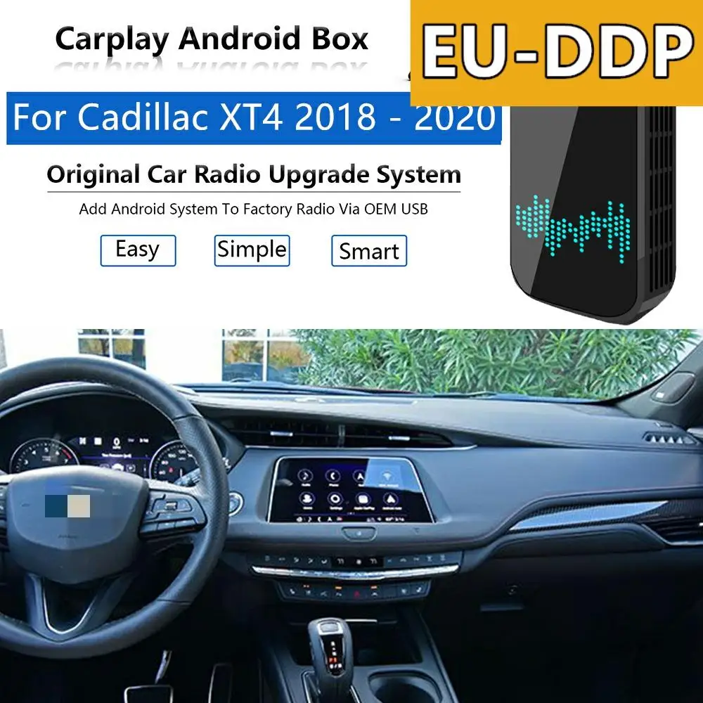 Android AI Box Carplay upgrade For Cadillac XT4 2018 - 2020 Radio Apple Autoradio Car Multimedia Player Wifi