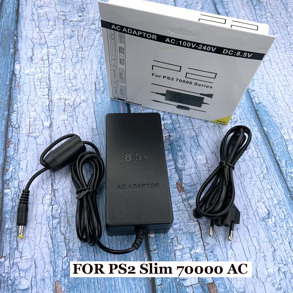 EU AC Power Adapter for Sony Playstation 2 PS2 70000 AC 100~240V 50/60Hz 80cm Cable Black Color