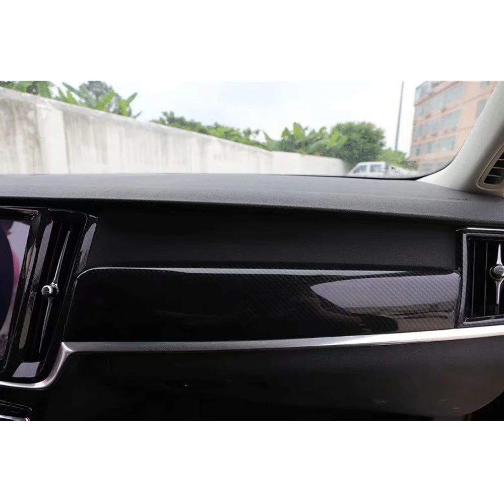 New Car Styling For Volvo S90 2016-2021 Left Hand Drive Dashboard Decoration Strips Trim Auto Moldings 3pcs