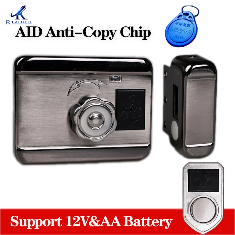 Gate Smart Lock Home Office Keyless Locks Security Door AID Chip Anti Copy Chip Lock HIgh Quality Lock Support AA battery