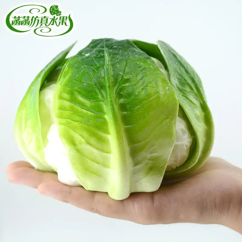 Restaurant Decoration Food Crafts Miniatures PU Simulation Lettuce Broccoli Vegetable Leaf Cabinet Props Imitation Model