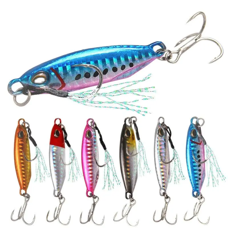 Metal Jig Fishing Lures Winter Bass Fishing Bait Weights 16-32g Jigs Saltwater Vibrator Fish Tackle Isca Artificial For Pike