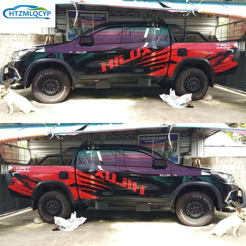 FOR Toyota Hilux sticker decal pickup truck off-road decoration modified pull flower color bar