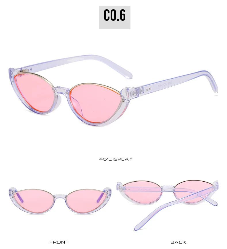 OEC CPO Kleine Rahmen Cat Eye Sonnenbrille Frauen Niet Vintage Shades Sonnenbrille Weibliche Mode Brillen Retro Brillen UV400 – Detail 11