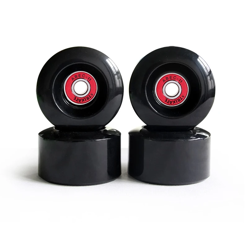 STRIKATE Set of City run skateboard wheels 55X32mm with ABEC 11 bearing Complete 78AA