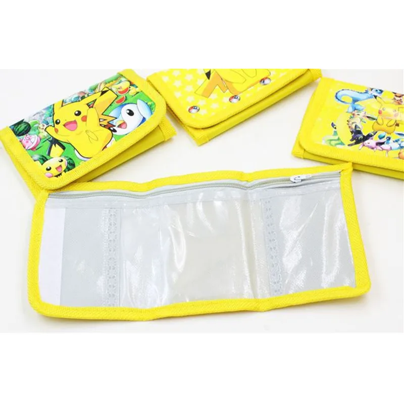 Dompet Anak Pokemon Tas Kartu Dompet Gambar Pikachu Anime Janpan Dompet Koin PVC Hadiah Natal untuk Mainan Anak Acak