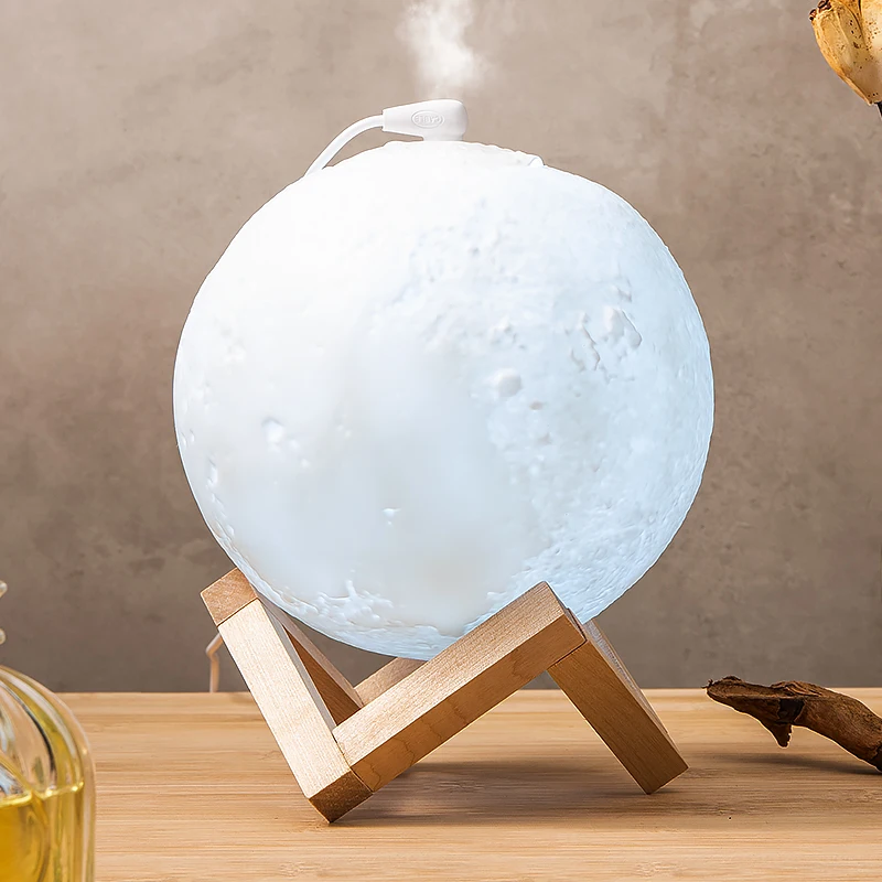 جهاز تنقية الهواء بالموجات فوق الصوتية 880 مللي القمر الكهربائية رائحة الناشر LED ليلة مصباح البخاخة الضروري النفط USB جهاز تنقية الهواء الصغيرة للمنزل