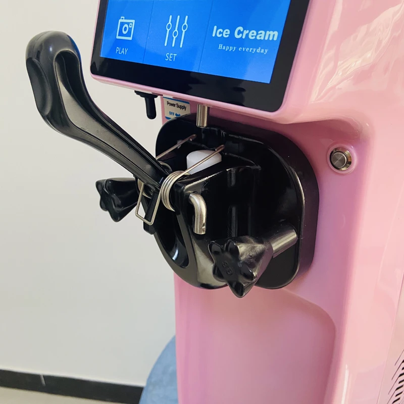 Mini soft serve ice cream making machine, frozen yogurt ice cream maker