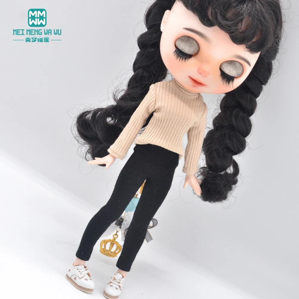 NEU 28-30cm Blyth Kleidung Azone OB22 OB24 Spielzeug Puppenzubehör Rollkragenpullover, Jogginghose, Schuhe – Detail 16