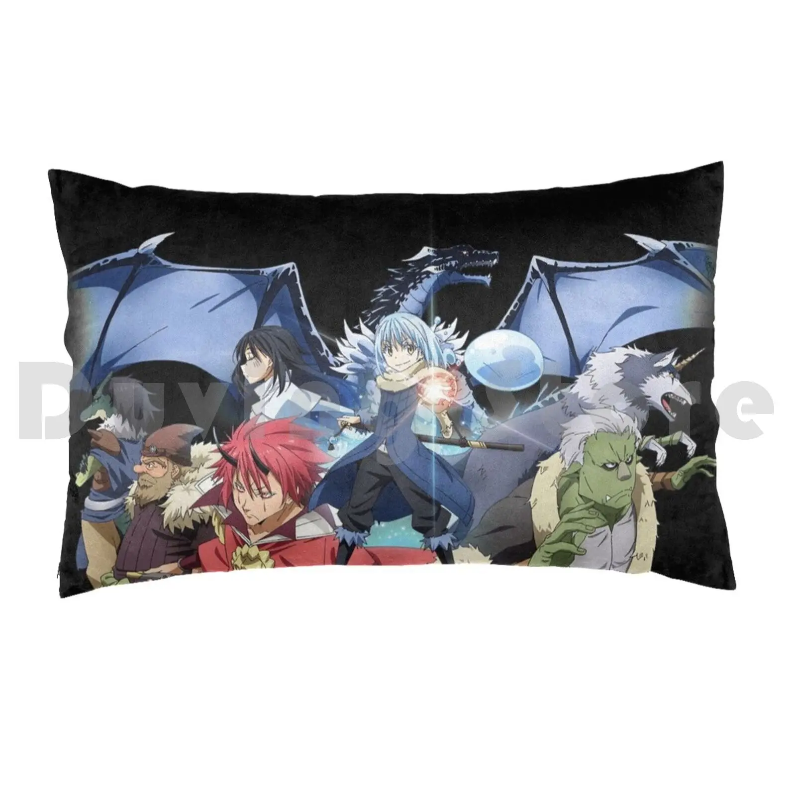 Rumuru Tempest With Friends-That Time I Got Reincarnated As A Slime ( Tensura ) Pillow Case Printed 50x75