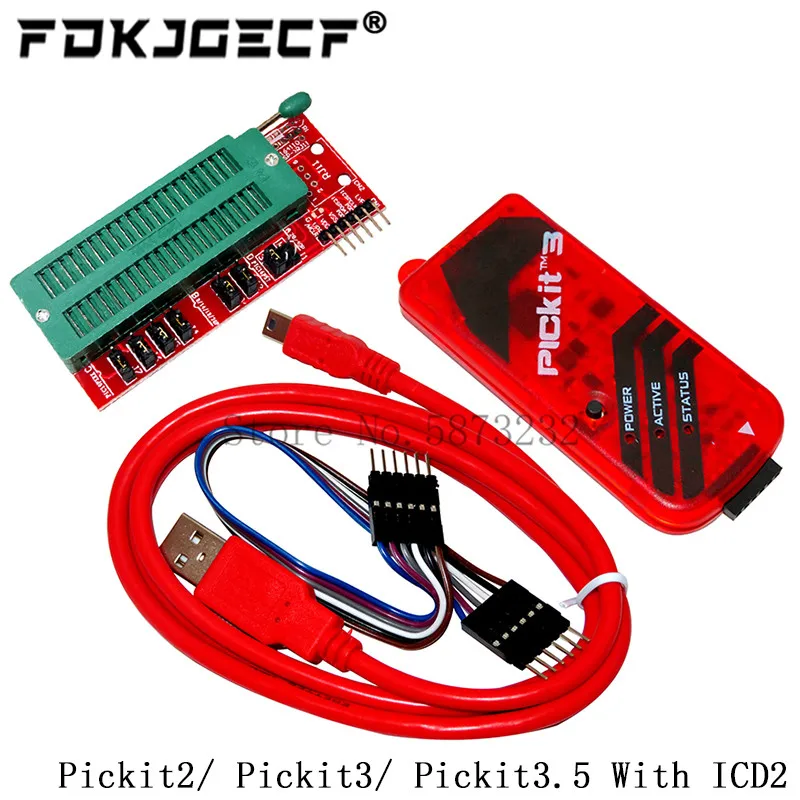 Programador PICKit2 PICKIT3 PICKit3.5 + PIC ICD2 PICKit 2 PICKIT 3 PICKIT 3,5, adaptador de programación Universal Seat