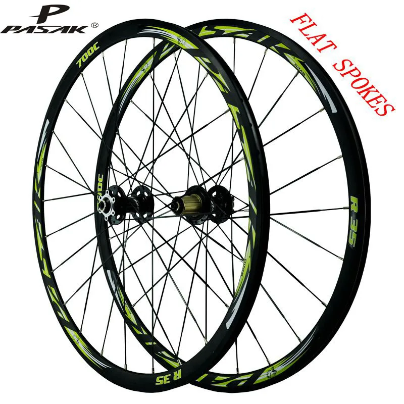 700C disc brake road wheels road bicycle disc brake road bike 30MM alloy rim 29inch Cross-country road bike. wheel flat spokes