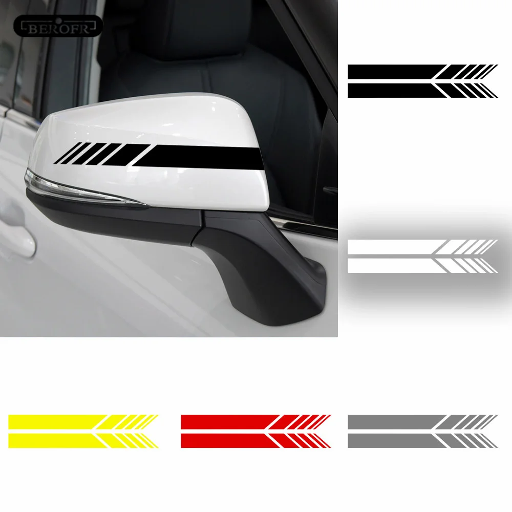 2pcs Car rearview mirror reflective decorative stickers for Toyota avensis auris hilux Corolla Camry RAV4 yaris C-HR car styling