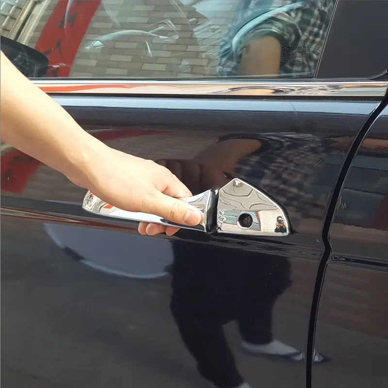 Хромированная накладка на боковую дверную ручку автомобиля из углеродного волокна для Honda Accord 2008 2009 2010 2011 2012 2013, аксессуары для стайлинга