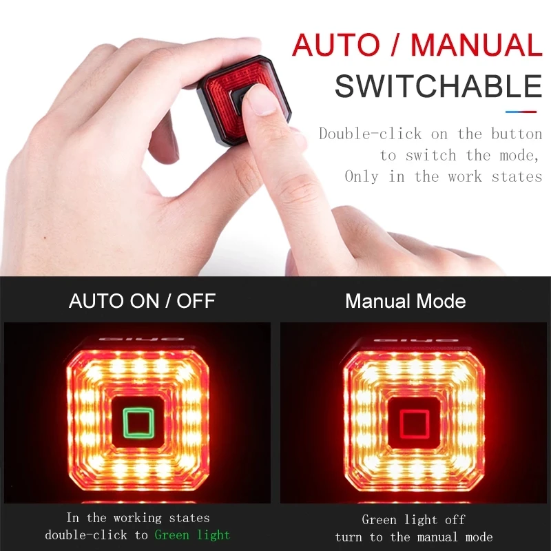 GIYO inteligentne oświetlenie rowerowe tylne światło latarnia rowerowa LED latarka bezpieczeństwa lampa rowerowa hamulca USB Charge Bike akcesoria