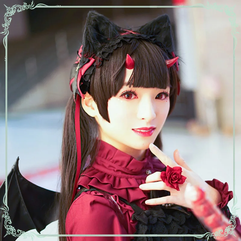 New Hand Made Work Dragon Devil Horns Hairhoop Headband Hairpin Headdress Carnival Cosplay Prop Costume Accessories