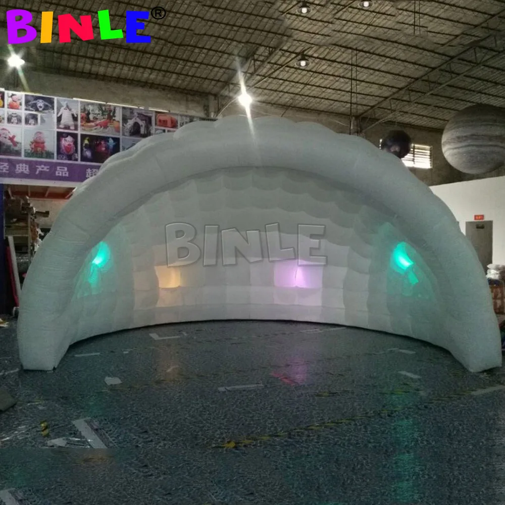 Led Bar Luna Tent Inflatable Half Dome Balloon 5m w Pop Up Round Igloo Marquee Stage Shelters With Blower For Trade Show