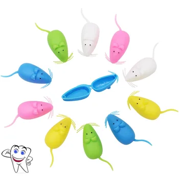 10 pièces étui à dents de bébé boîte à souvenirs enfants dents organisateur souris en plastique dents de lait boîte de rangement économiser recueillir premier dent Mini cadeau