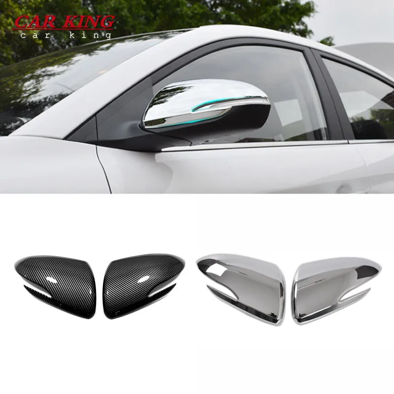 

For Hyundai Elantra I30 Accent 2017 -2019 car accessories side door rearview turning mirror decor Sticker Cover Chrome/Carbon