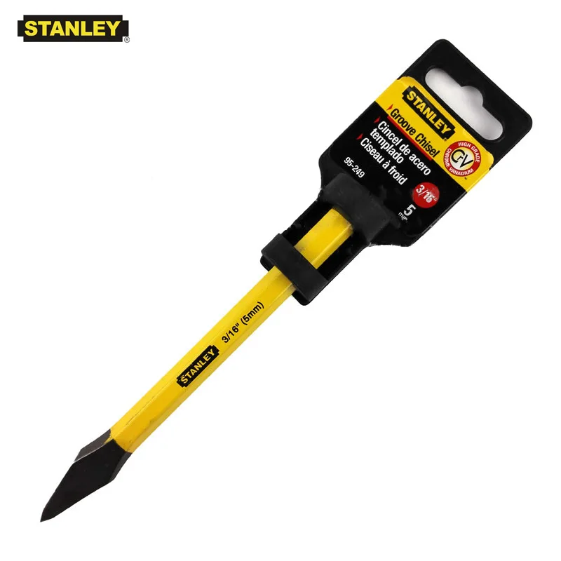 Stanley 1pcs anti-corrosion groove chisel for mechanics mould concrete car maintenance carving hand chisels 5mm 3/16 steel tools