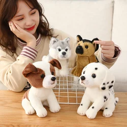 20cm Lifelike Dalmatian Dog Doll Simulation Jack Russell Terrier Plush Toy German Shepherds Ragdoll Stuffted Husky Dog Pet Toys