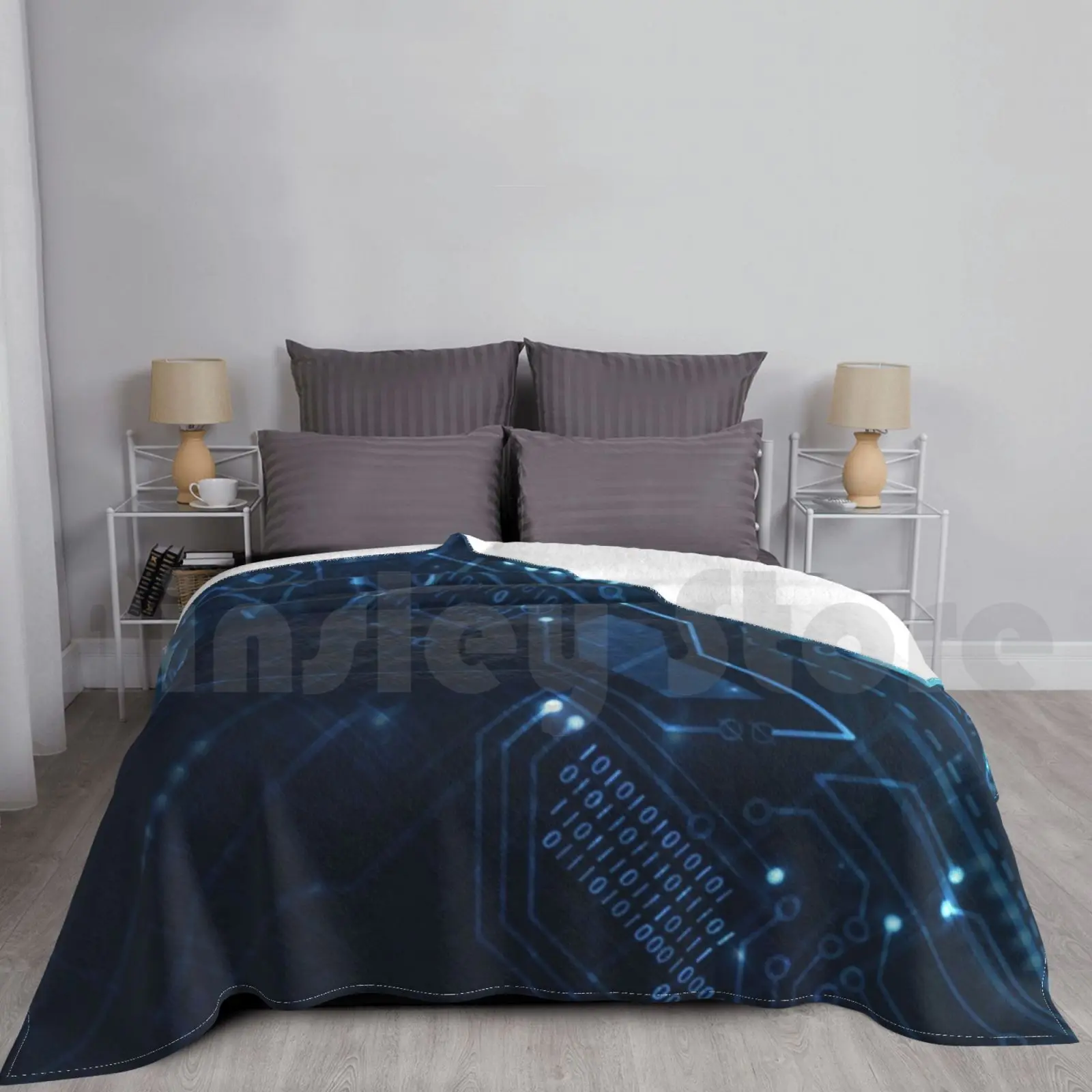 Circuit Board Electro Design Blanket Fashion Custom 404 Protect Secure Safety Safety