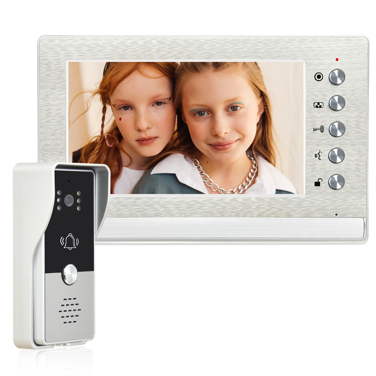 

7 inch Video Intercom Doorbell System for Home Security with 1PCS IR Camera 1 PCS Monitor Screen Video Door Phone Kit