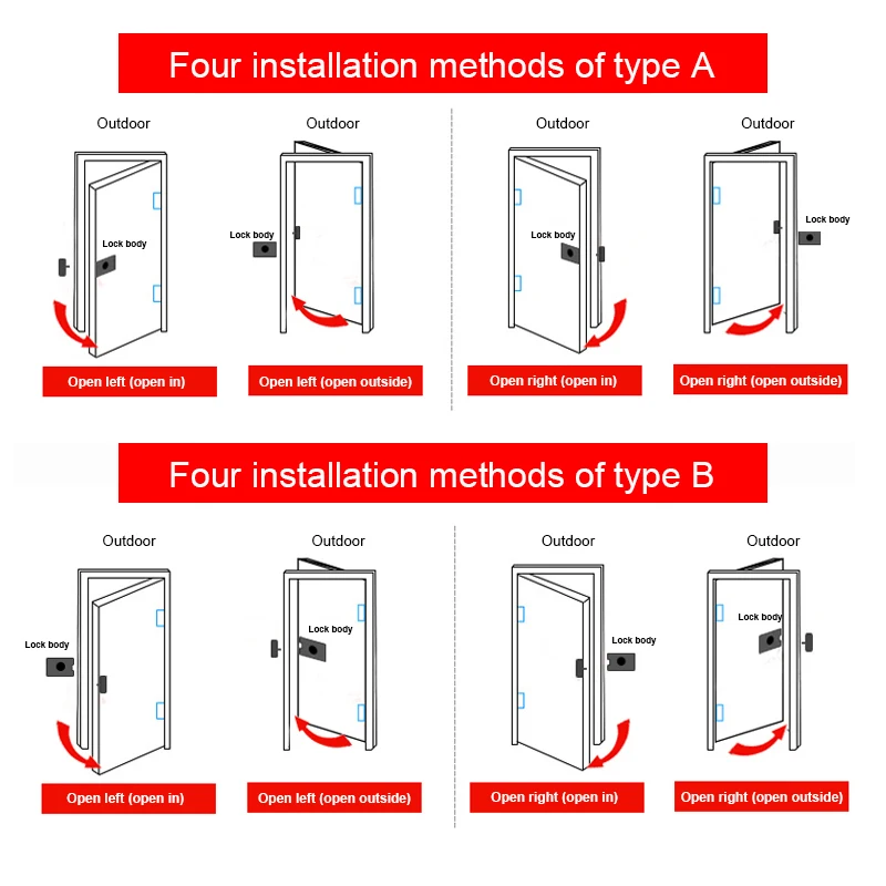 DC12V Metal Electric lock gate lock Access Control system Electronic integrated Door Rim lock